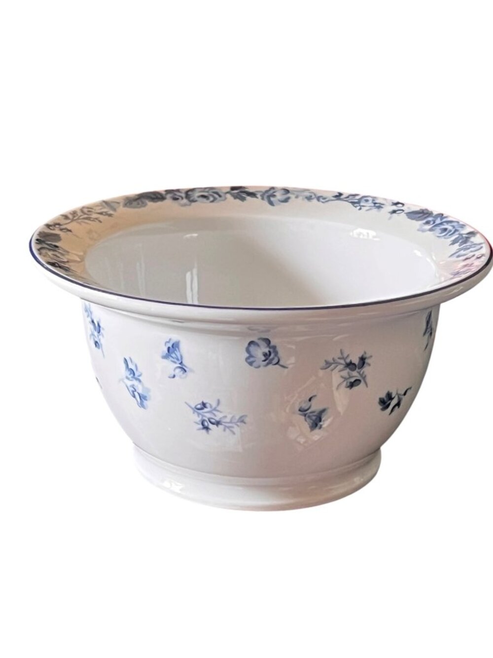 Laura Ashley Sophia Bowl 3" X 5.75" Blue White Porcelain Floral French Country